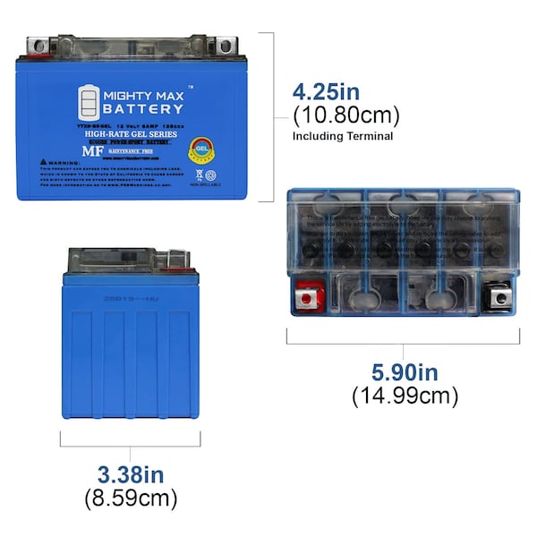 YTX9-BS GEL Replacement Battery For Outdo YTX9-BS